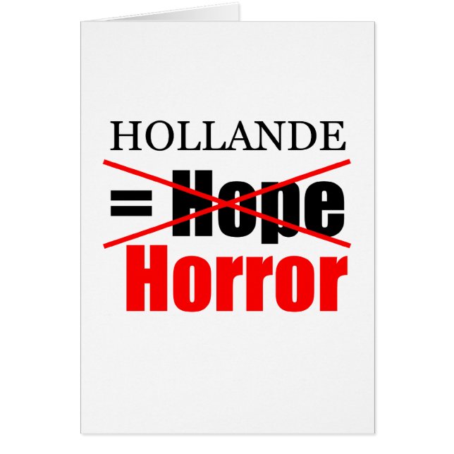 Hollande Not Hope men Horror Greeting Card Hälsningskort (Framsidan)
