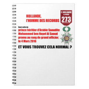 Hollande Record Legions d'Honneur - bärbar dator Anteckningsbok Med Spiral