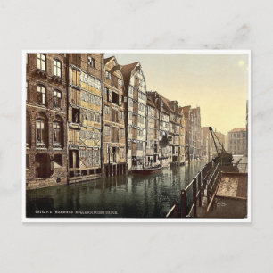 Hollandischer Brook, Hamburg, Tyskland klassisk Ph Vykort