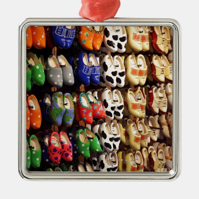 Hollands nederländska Clogs Julgransprydnad Metall (Framsidan)