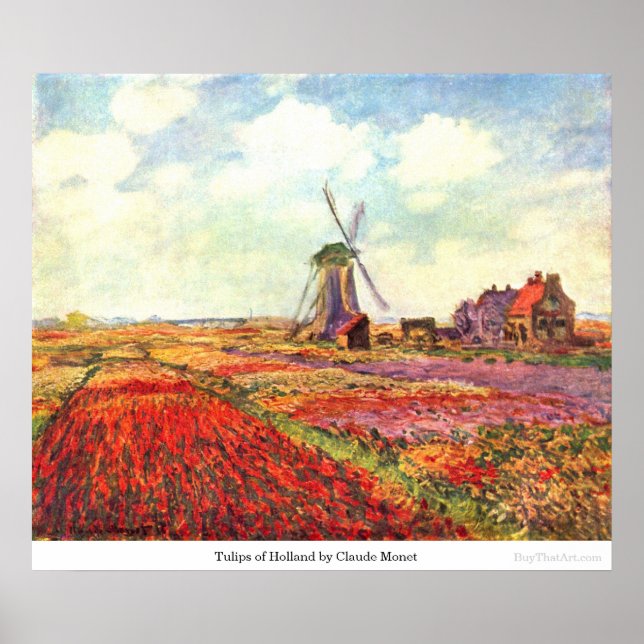 Hollands tulips av Claude Monet Poster (Framsidan)
