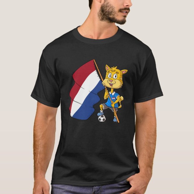 Holländsk fan katt t shirt (Framsida)