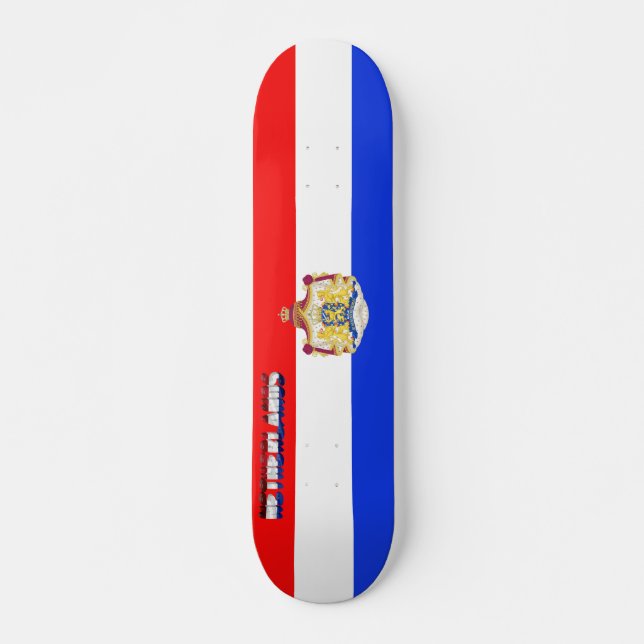 Holländsk flagga mini skateboard bräda 18,5 cm (Framsida)
