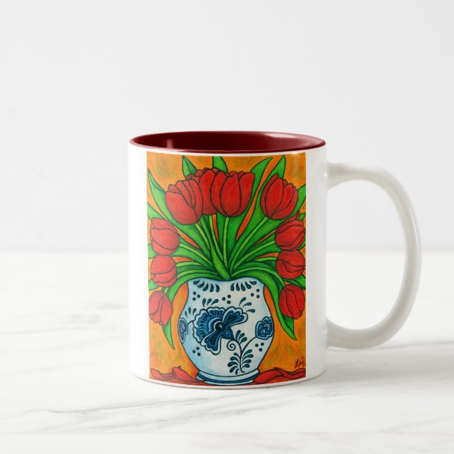 Holländsk fröjdkaffemugg Två-Tonad mugg (Höger)
