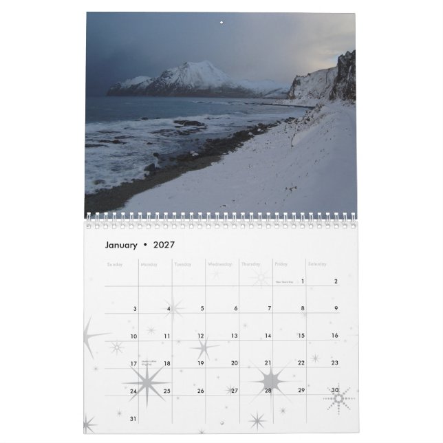 Holländsk hamn, Alaska 2012 Kalender (Jan 2027)