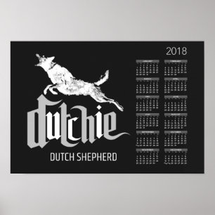 Holländsk herde - Dutchie kalender 2018 Poster