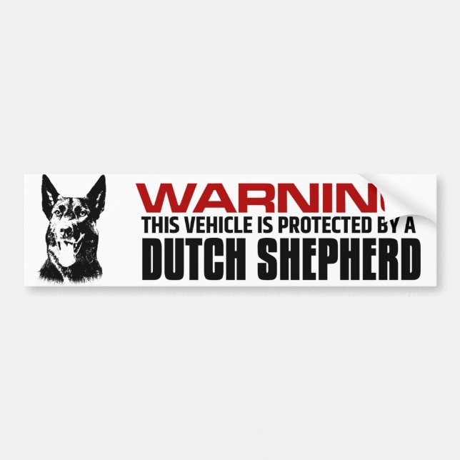 Holländsk herdehund - Dutchie Bildekal (Framsidan)