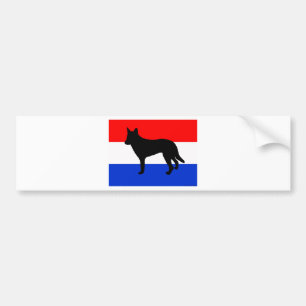 holländsk herdesilhouetteflagga bildekal