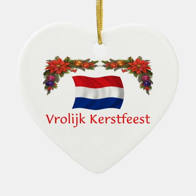 Holländsk jul julgransprydnad keramik (Framsidan)