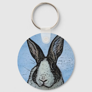 Holländsk kanin Keychain Nyckelring