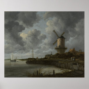 Holländsk kvarnWijk bij Duustede, Ruisdael Poster