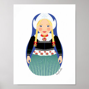 Holländsk Matryoshka-affisch Poster