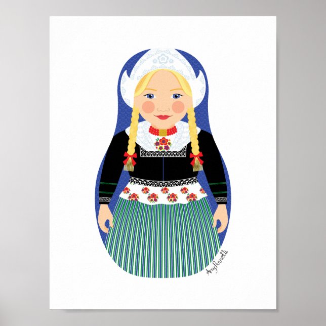 Holländsk Matryoshka-affisch Poster (Framsidan)