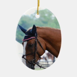 Holländsk Warmblood hästprydnad Julgransprydnad Keramik