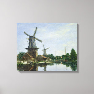Holländska Windmills, 1884 Canvastryck