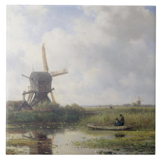 Holländska windmills near den Gein floden, Willem Kakelplatta