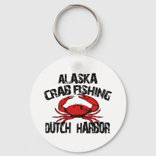 Holländskt fiske för hamnAlaska krabba Nyckelring
