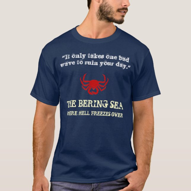Holländskt fiske för krabba för hamnBering hav T-shirt (Framsida)