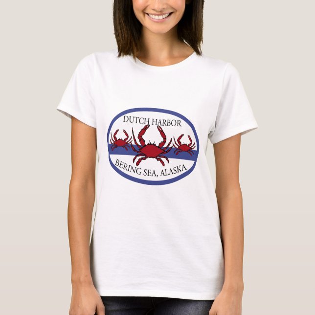 Holländskt fiske för krabba för hamnBering hav T-shirt (Framsida)