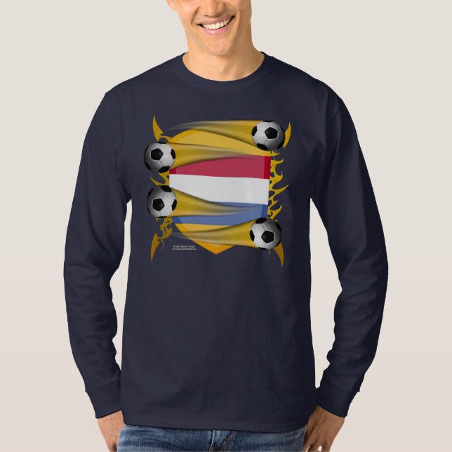 Holländskt stam- skyddar manar långärmadskjortan tee shirt (Framsida)