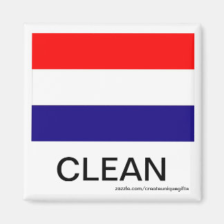 Hollang Flagga Clean Dishwasher Magnet