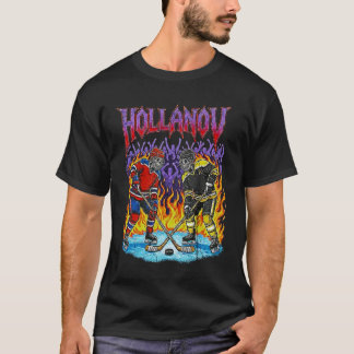 Hollanov Halloween Hockey Grafik T-Shirt