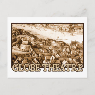 Hollars Globe Theater Long View of London Vykort