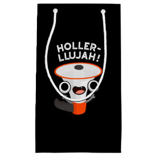 Holler-llujah Funny Loud Hailer Pun Mörk BG