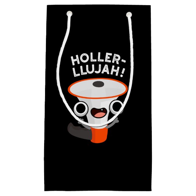 Holler-llujah Funny Loud Hailer Pun Mörk BG (Framsidan)