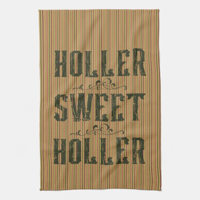 Holler Sweet Holler Rustik Landsbygd Kökshandduk (Vertikal)