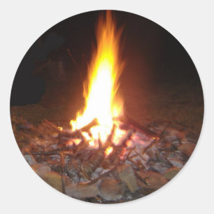 Holliday Camp Fire Runt Klistermärke