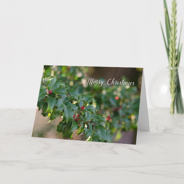 Hollies till jul helgkort (Framsida)