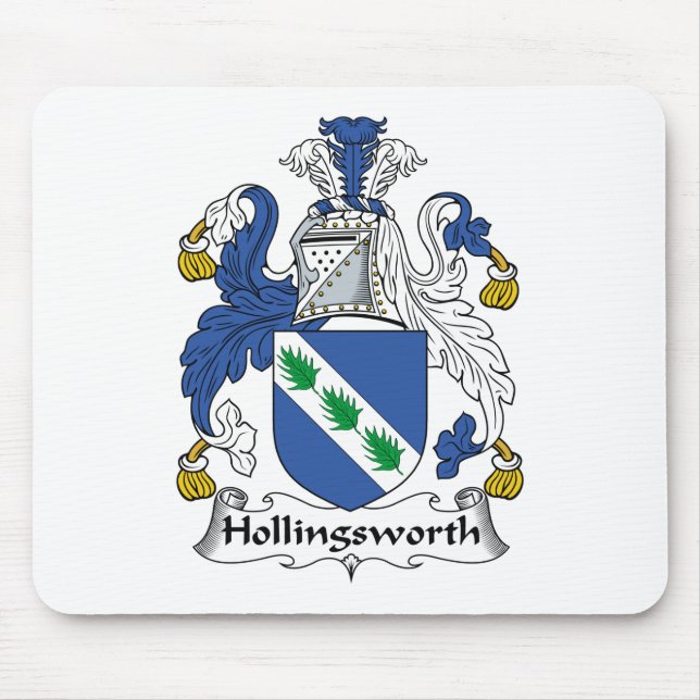 Hollingsworth familjvapensköld musmatta (Framsidan)