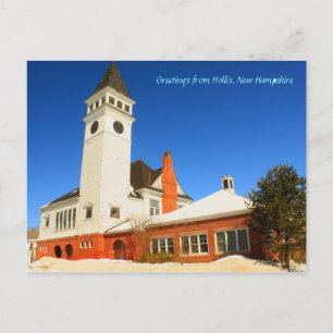 Hollis New Hampshire Town Hall Vykort