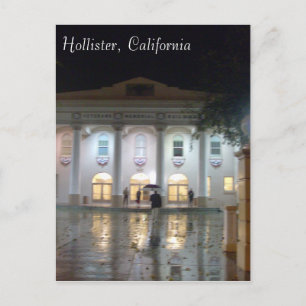 Hollister, CA Veterans Memorial Byggnad Vykort