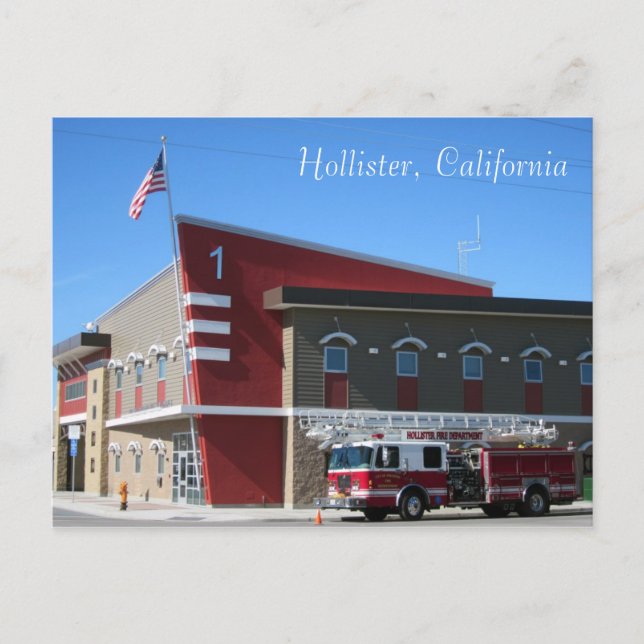 Hollister Fire Department Vykort (Framsida)