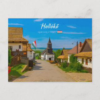 Hollókő, Ungern - Historisk by gata Vykort