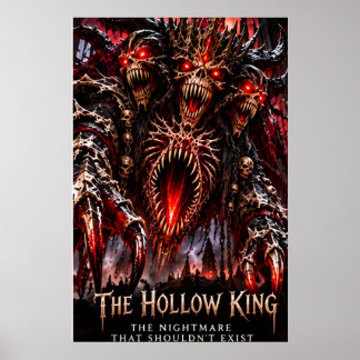 Hollow King Tre Ansiktad Mardrömsaffisch Poster