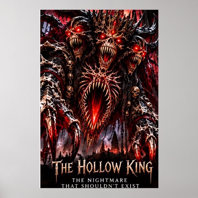 Hollow King Tre Ansiktad Mardrömsaffisch Poster (Framsidan)