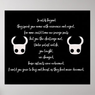 Hollow Knight Dikt Poster