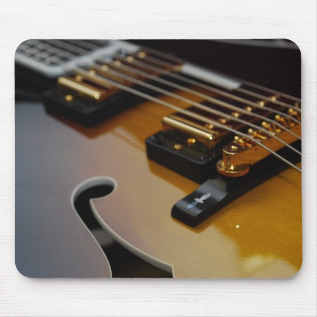 Hollowbody gitarr Mousepad Musmatta (Framsidan)