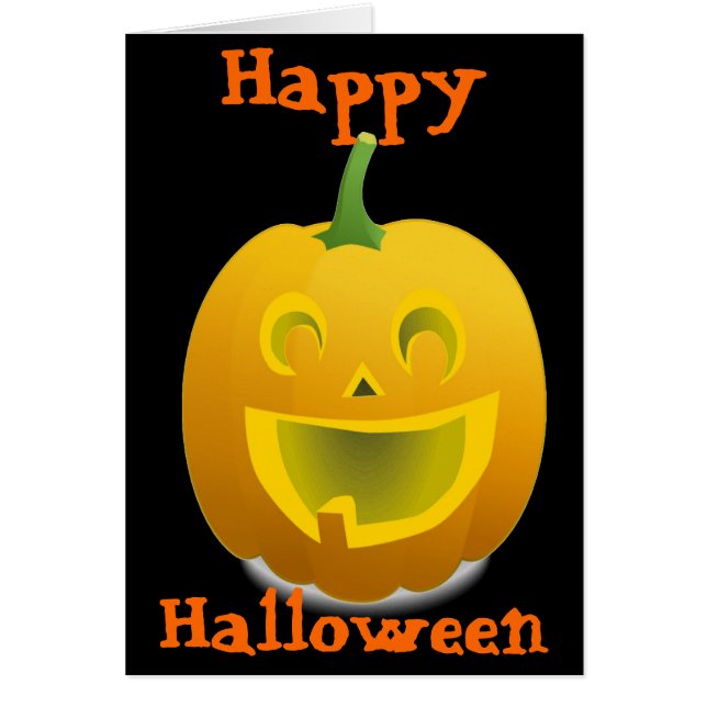 Holloween Greeting Cards - Jack o lantern - Gåvor Hälsningskort (Framsidan)