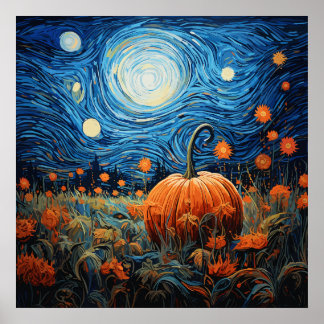 HOLLOWEEN NIGHT ART POSTER