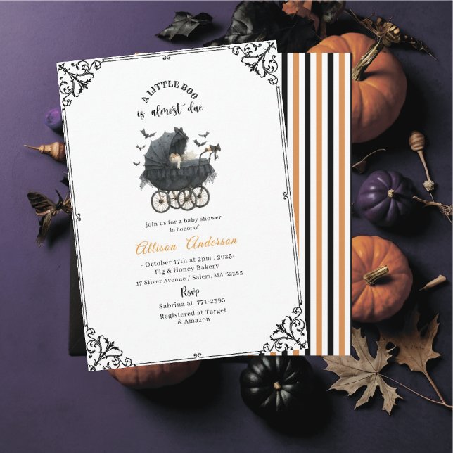 Holloween-pumpa Little Boo-barnvigning Inbjudningar (Skapare uppladdad)