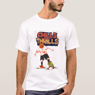 HOLLOWEEN PUMPKIN CHILLS AND THRILLS TSHIRT DESIGN T SHIRT