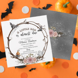 Holloween Pumpkin Little Boo Baby-dusch Inbjudningar
