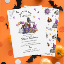 Holloween Pumpkin Little Boo Baby-dusch Inbjudningar