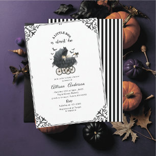 Holloween Pumpkin Little Boo Baby-dusch Inbjudningar