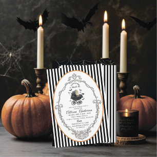 Holloween Pumpkin Little Boo Baby-dusch Inbjudningar