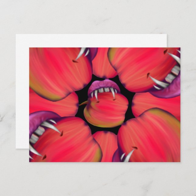 Holloween Vampire Queen Bobning for Apples Vykort (Fram/baksida)